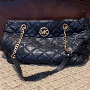 Authentic Micheal Kors Black quilted leather bag